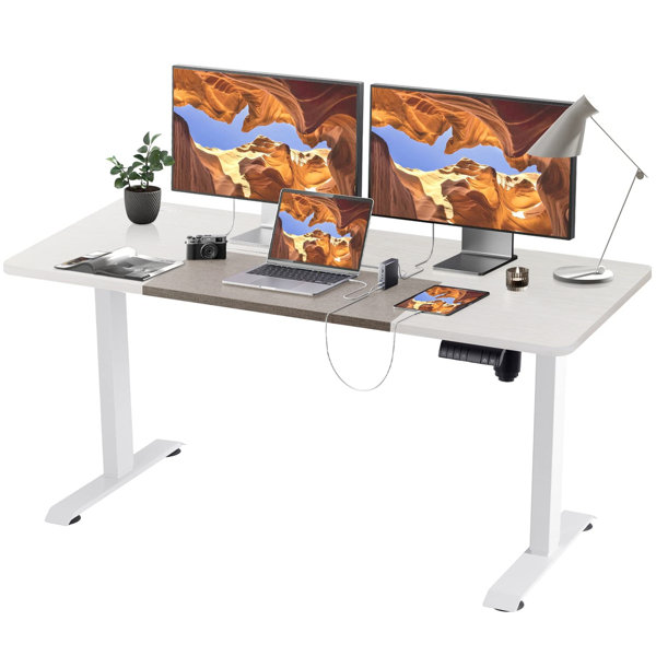 Inbox Zero 140Cm W Rectangular Standing Desk Wayfair.co.uk